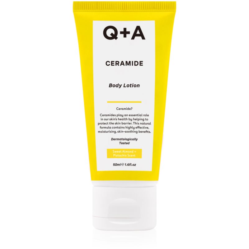 Q+A Q+A Ceramide hidratáló testápoló tej ceramidokkal illatok Sweet Almond + Pistachio 50 ml