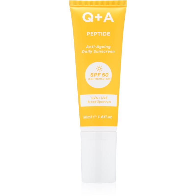 Q+A Peptide ochranný krém na obličej SPF 50 50 ml