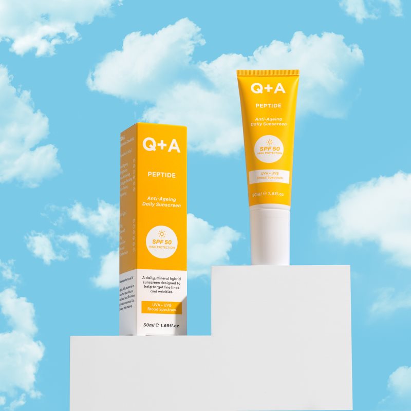 Q+A Peptide Protective Face Cream SPF 50 50 Ml