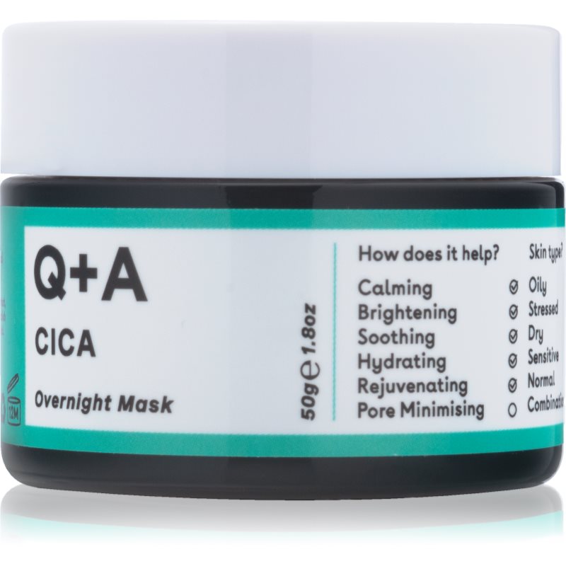 Q+A Q+A Cica refreshing and soothing face mask night 50 g