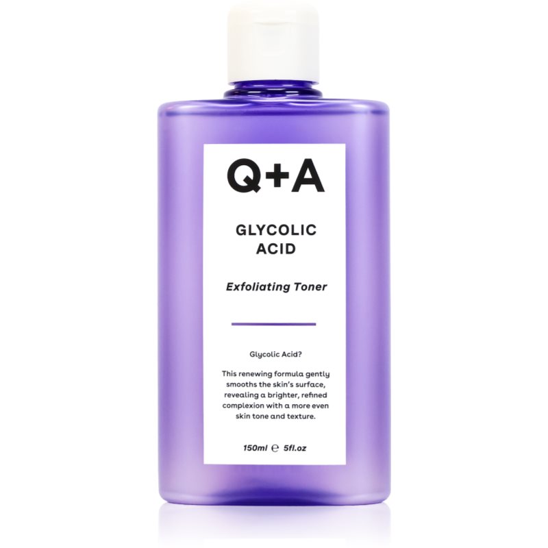 Q+A Q+A Glycolic Acid lotion tonique nettoyante et exfoliante à l’acide glycolique 150 ml