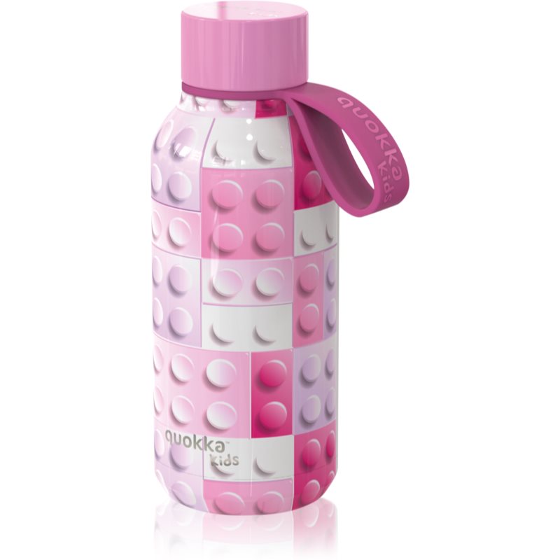 Quokka Solid Kids bouteille isotherme avec attache Pink Bricks 330 ml unisex