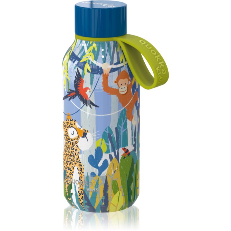 Quokka Solid Kids bouteille isotherme avec attache Jungle 330 ml unisex