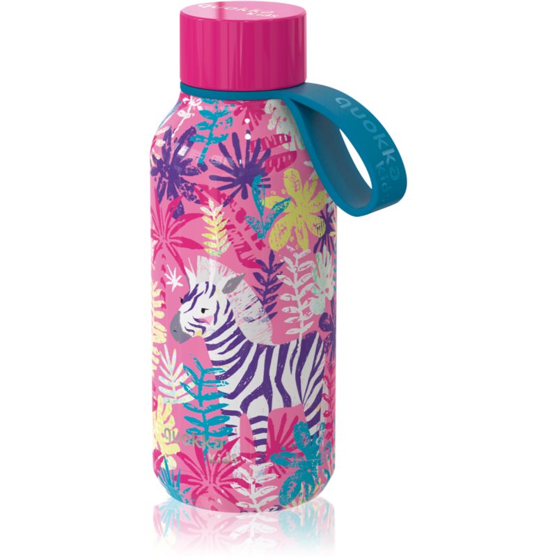 Quokka Solid Kids bouteille isotherme avec attache Zebras 330 ml unisex