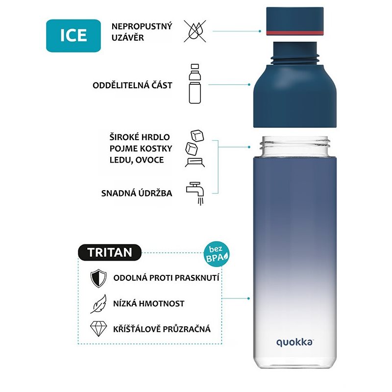 Thumbnail - Quokka Ice Kids Flasche mit Schlaufe zum Aufhängen Flowers 430 ml