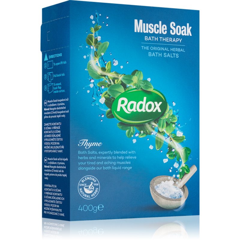 

Radox Muscle Soak сіль для ванни для розслаблення м'язів Thyme