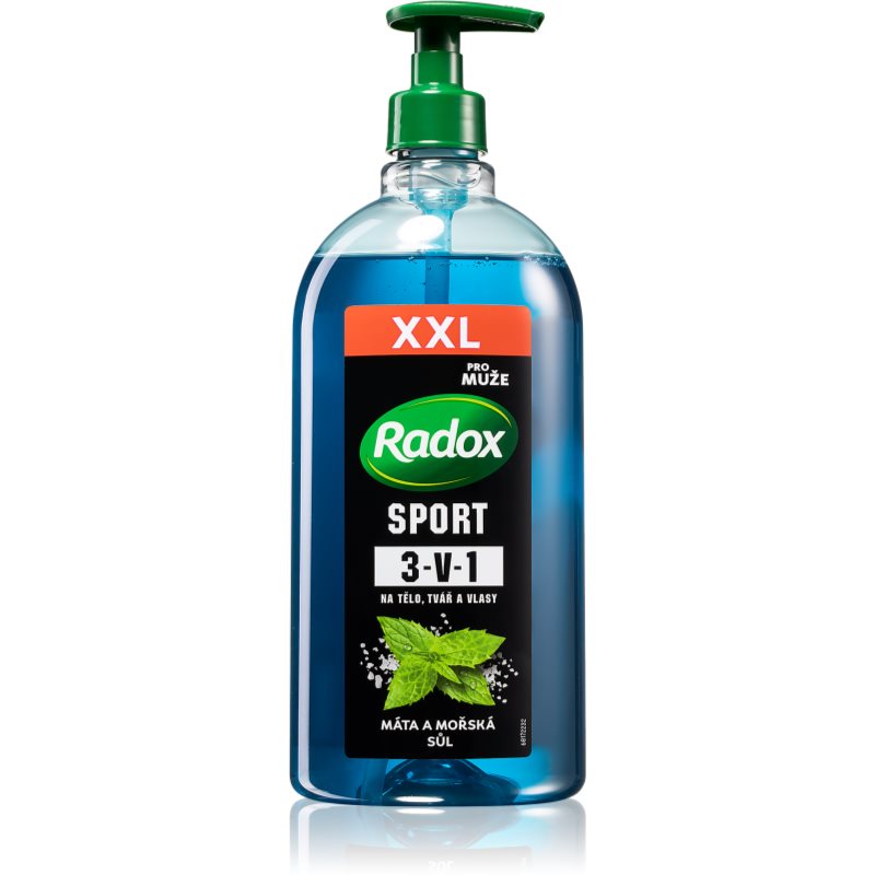 Radox Men Sport gel za prhanje za moške za obraz, telo in lase 750 ml