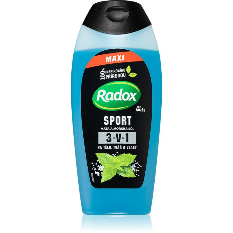 Radox Sport Mint & Sea Salt energizuojamoji dušo želė vyrams 400 ml