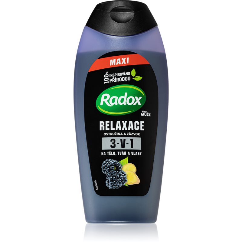 Radox Men Feel Wild Shower Gel for Face, Body and Hair for Men 400 ml
