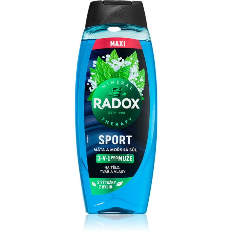 Radox Mineral Therapy fürdőgél férfiaknak maxi Mint & Sea Salt 450 ml