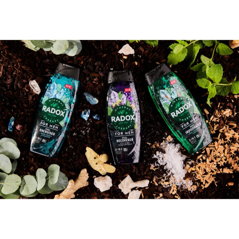 Radox Feel Energised sprchový gel pro muže 2 v 1 450 ml (obrázek 3)