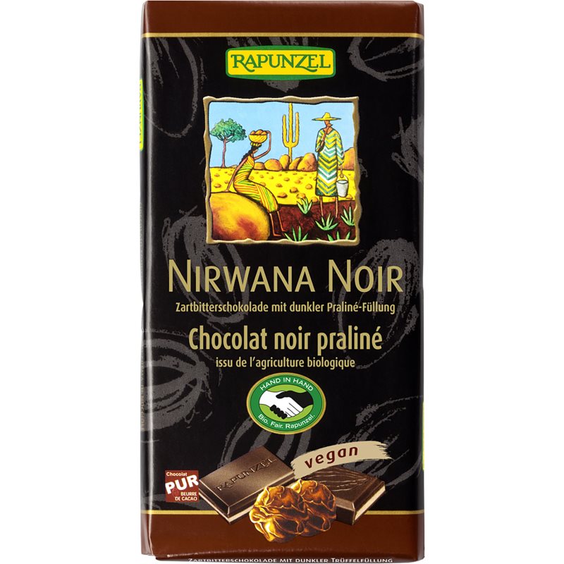 Rapunzel Nirwana Noir BIO horká čokoláda 100 g