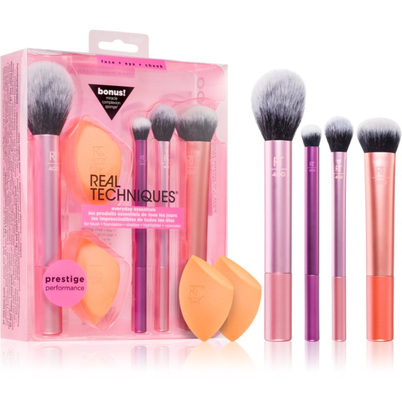 Real Techniques Everyday Essentials Brush Set (for The Perfect Look)