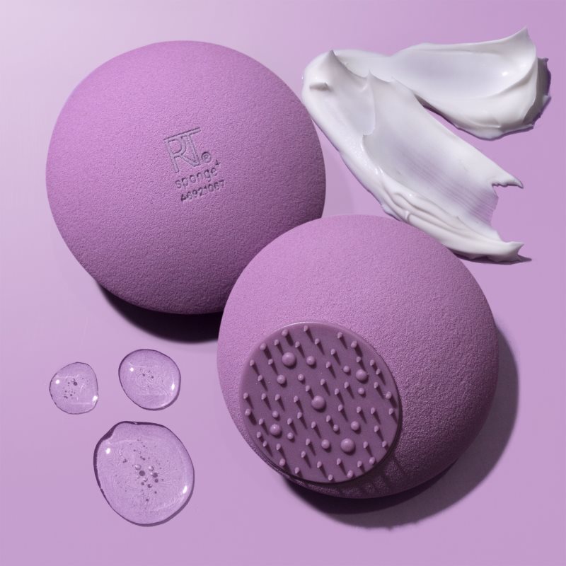Real Techniques Sponge+ Miracle Skincare Cleansing Puff With Massage Disc 1 Pc