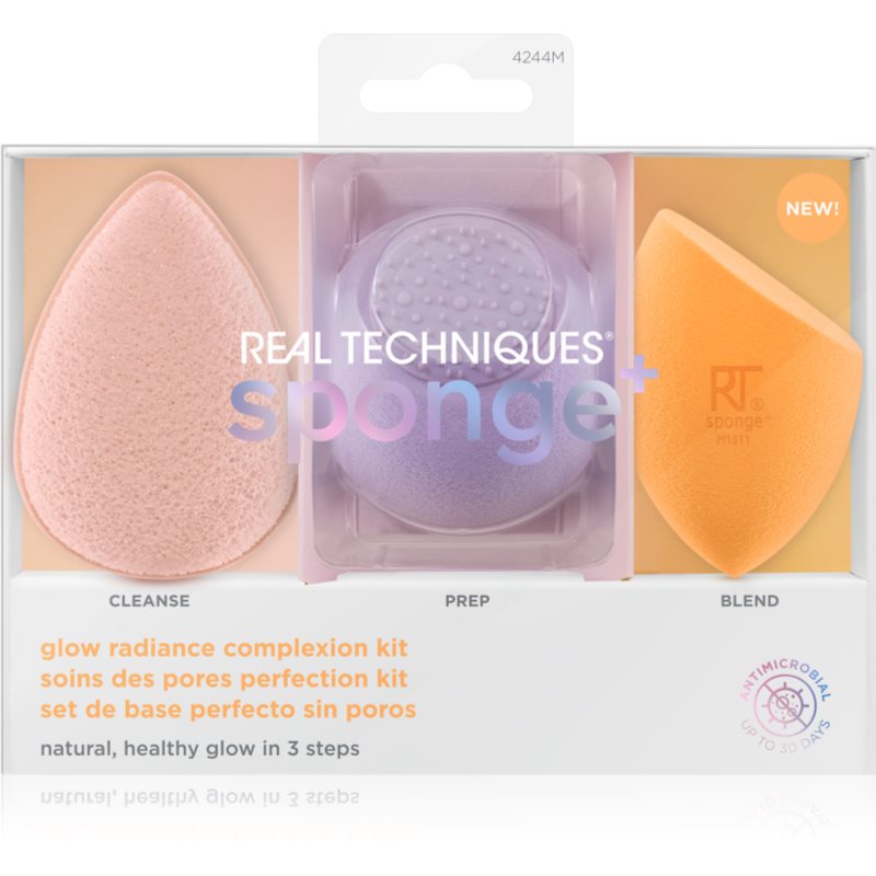 Real Techniques Sponge+ Glow Radiance Applikatorset (För perfekt utseende) female