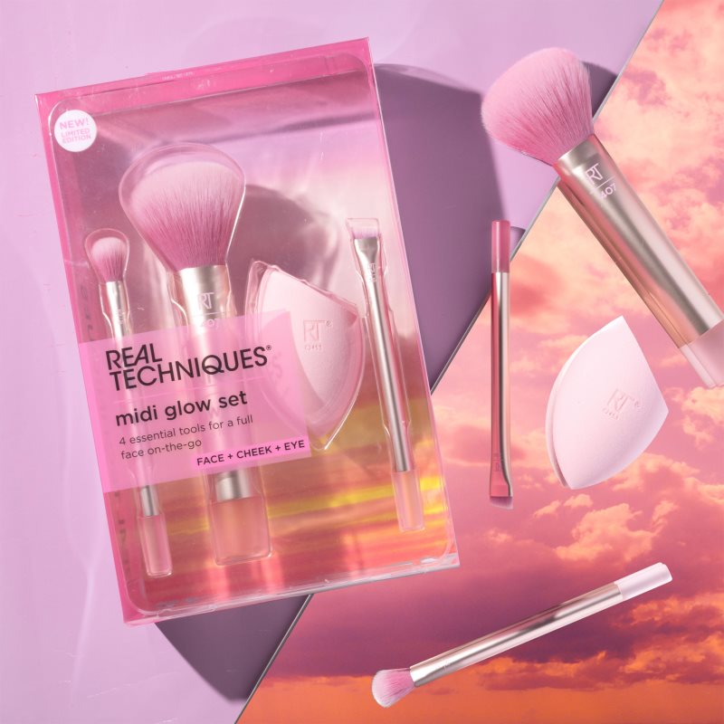 Real Techniques Midi Moment Sunrise Trousse De Maquillage Pour Le Visage 1 Pcs
