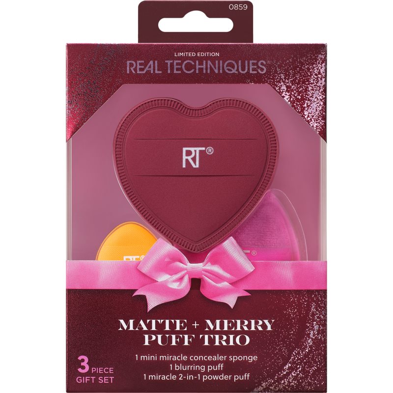 Real Techniques Matte + Merry Puff Trio sada aplikátorů