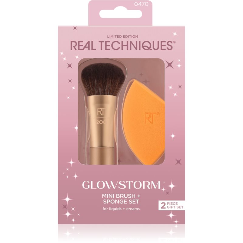 Real Techniques Glowstorm Mini Brush + Sponge Set av borstar 2 st. female