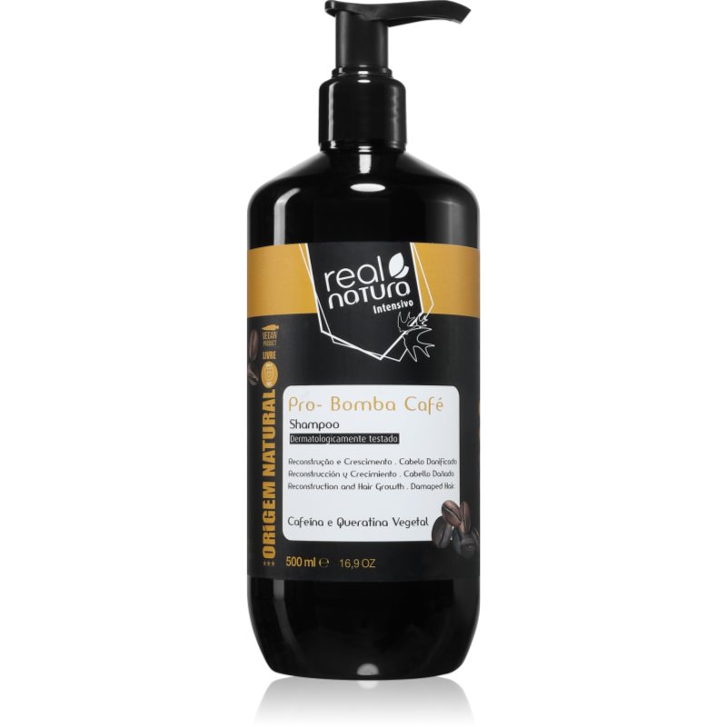 Real Natura Pro - Bomba Café Šampoon kuivadele juustele 500 ml