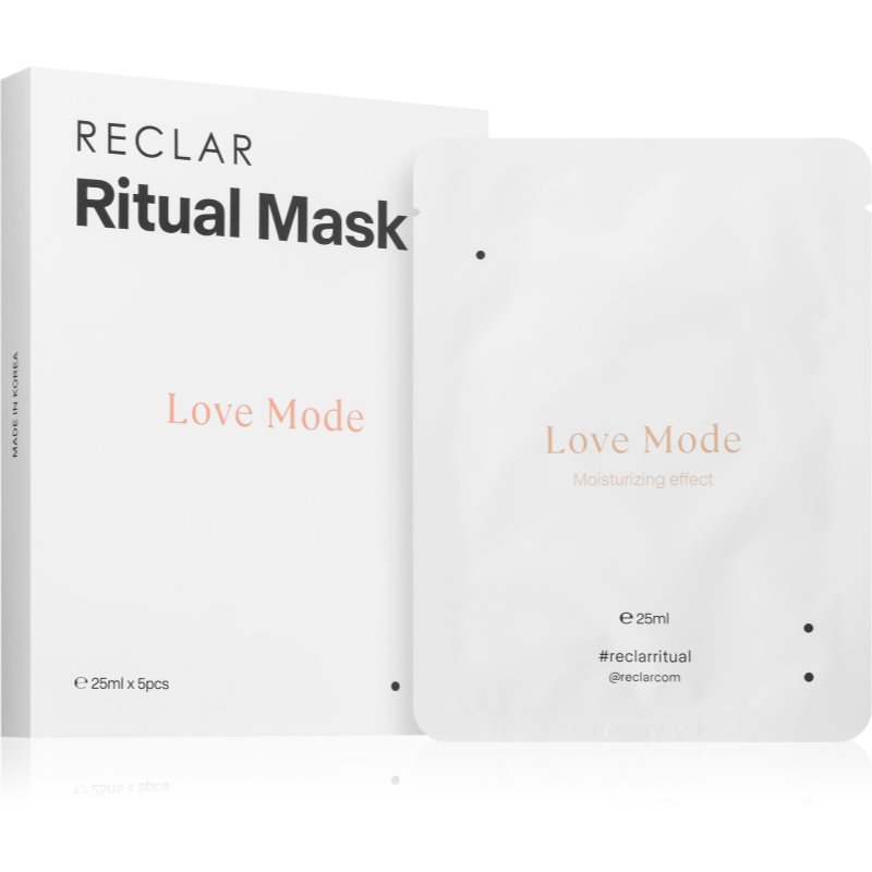 RECLAR Ritual Mask Love Mode Sheet maska za lice za jednokratnu upotrebu za sve tipove kože 5 kom