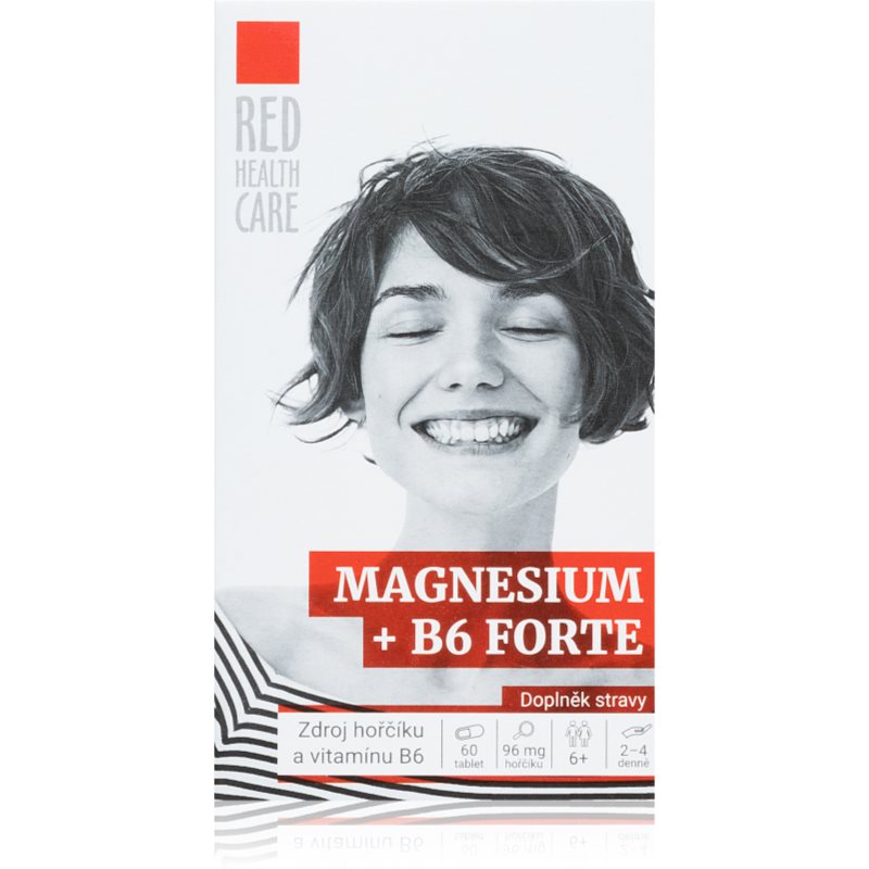 Red Health Care Magnesium + B6 Forte tablety pre normálnu činnosť nervovej sústavy 60 tbl