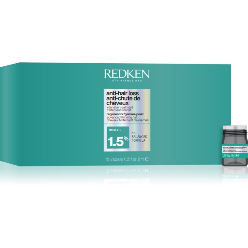 Redken Acidic Grow Full System intenzivní vlasová kúra proti vypadávání vlasů 1.5% Aminexil 10x6 ml