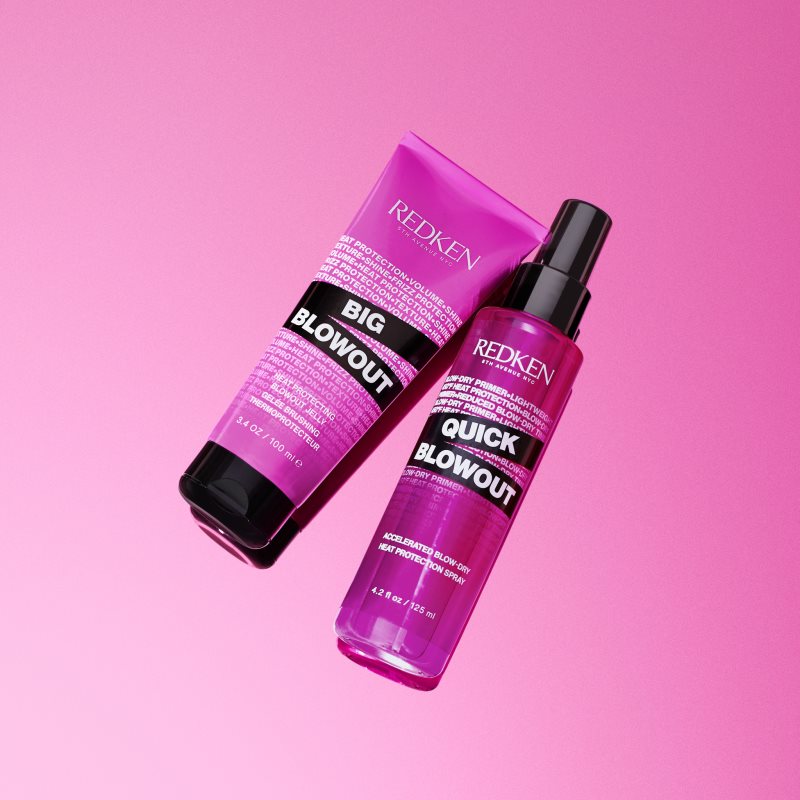 Redken Quick Blowout Heat Protection Spray For Use With Flat Irons And Curling Irons For A Faster Blowdry 125 Ml