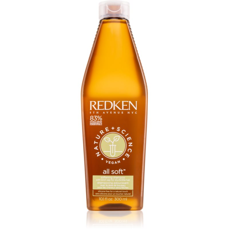 

Redken Nature+Science All Soft зволожуючий шампунь для сухого або пошкодженого волосся без силікону