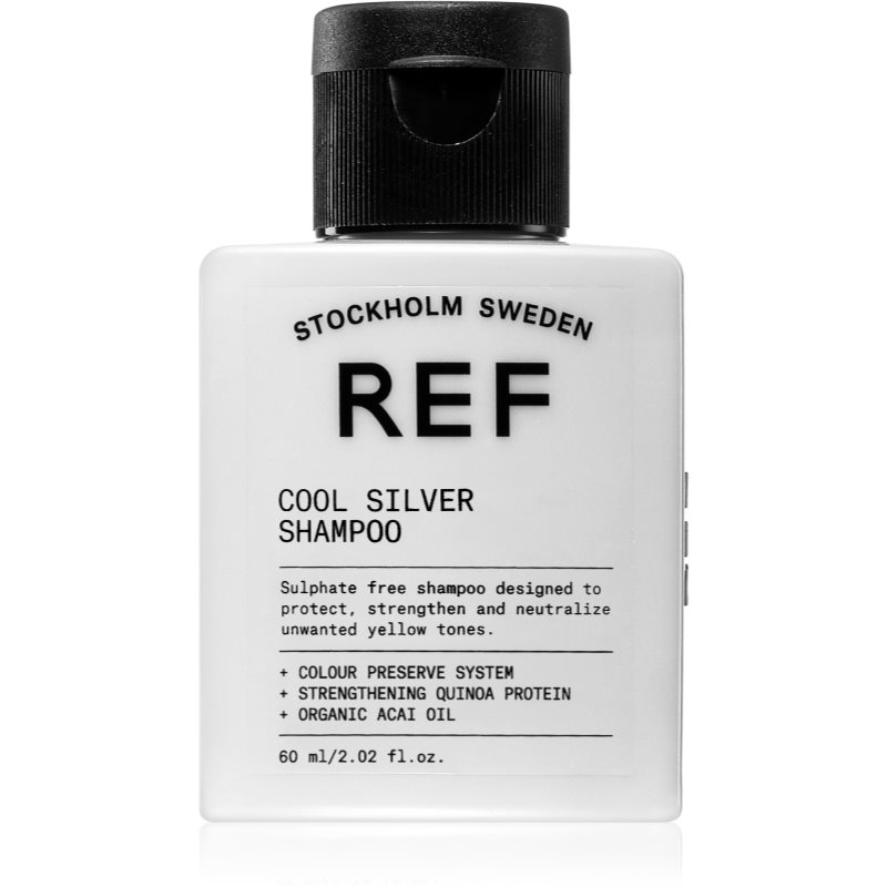 REF Cool Silver Shampoo stříbrný šampon neutralizující žluté tóny 60 ml