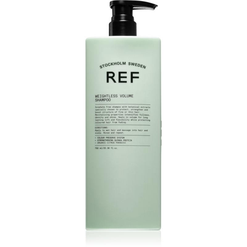 REF Weightless Volume Shampoo šampon za fine in tanke lase za volumen od korenin 750 ml