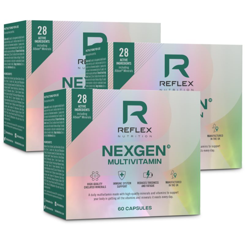 Reflex Nutrition Nexgen® Multivitamin kapsuly s multivitamínovým komplexom 3x60 cps