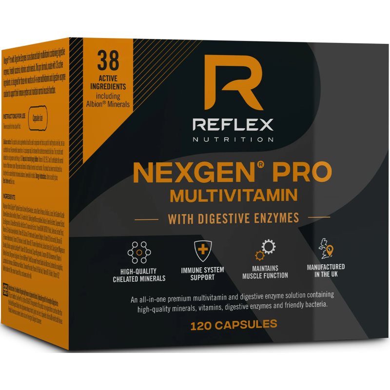 Reflex Nutrition Nexgen® Multivitamin PRO with Digestive Enzymes kapsuly s tráviacimi enzýmami 120 cps