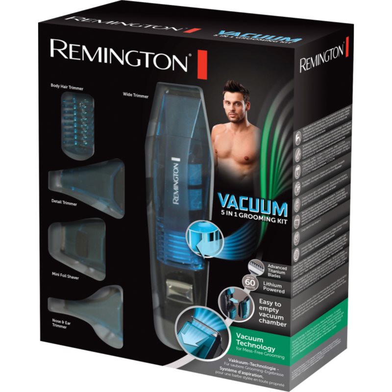 

Remington Vacuum PG6070 набір для стрижки вусів та бороди 5 в 1 + 5 насадок