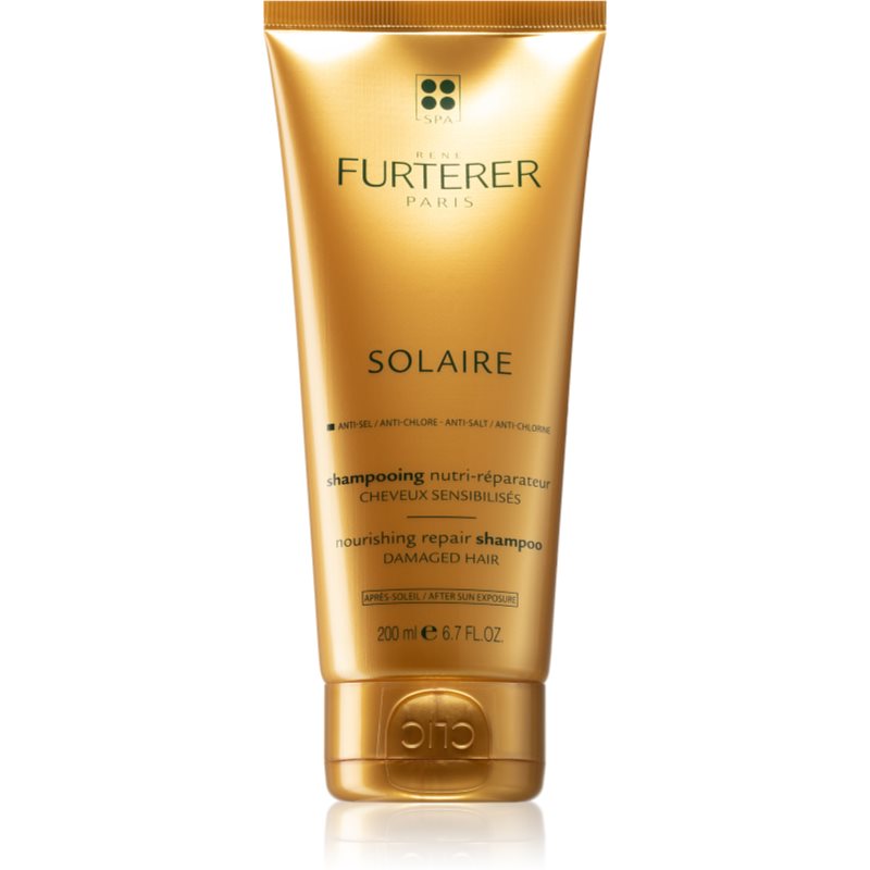 René Furterer Solaire vyživujúci šampón pre vlasy namáhané chlórom, slnkom a slanou vodou 200 ml