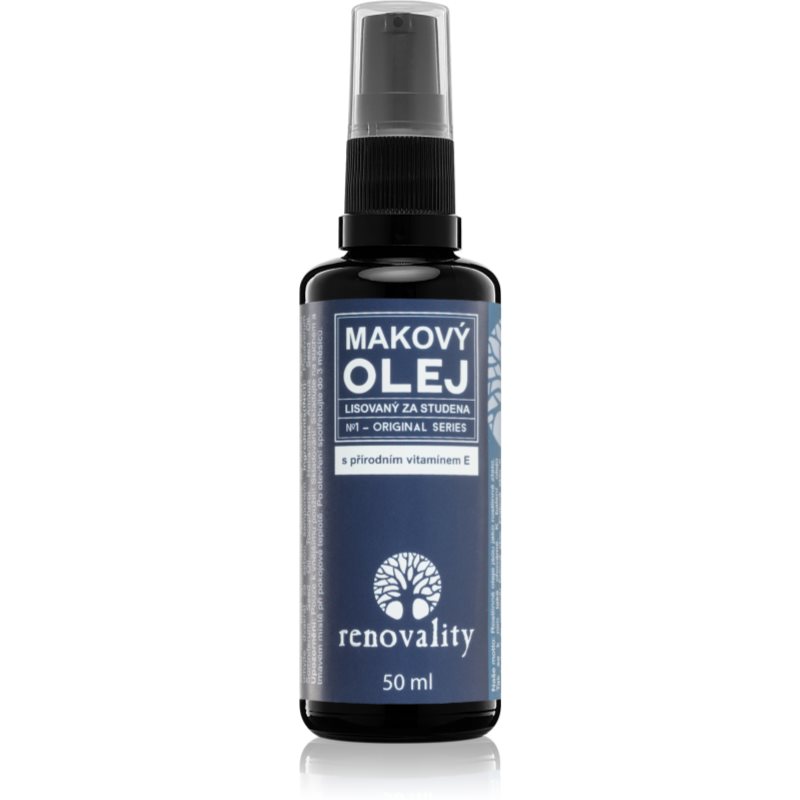 Renovality Original Series Poppy Seed Oil With Natural Vitamin E Poppy Seed Oil Cold Pressed 50 Ml