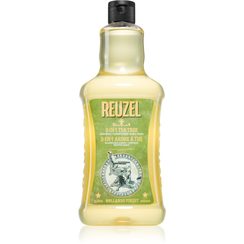 Reuzel Tea Tree 3 в 1 шампунь, кондиціонер та гель для душу для чоловіків 1000 мл