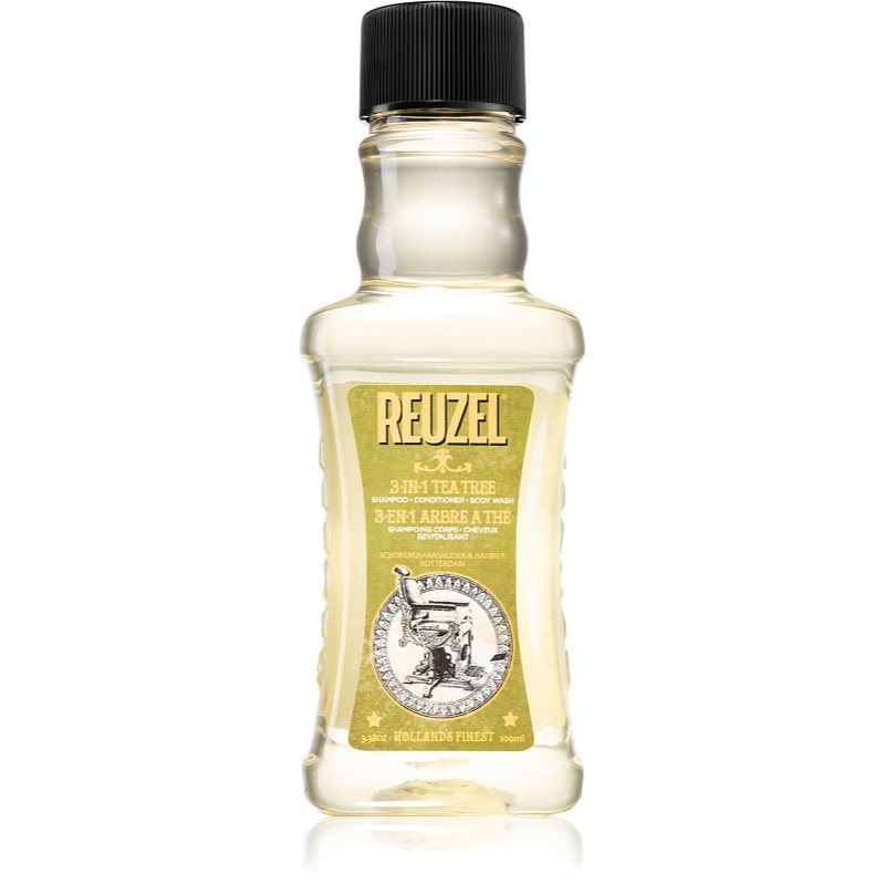 Reuzel Šampón, kondicionér a sprchový gél 3 v 1 (3-in-1 Tea Tree Shampoo-Conditioner- Body Wash) 100 ml