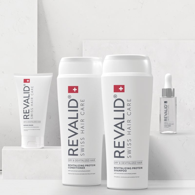 Revalid Revitalizing Protein Conditioner Après-shampoing Fortifiant Aux Protéines Pour Cheveux Secs Et Fragilisés 250 Ml
