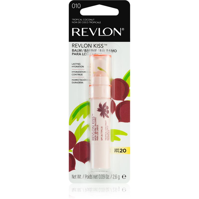 Revlon Cosmetics Kiss™ Balm зволожуючий бальзам для губ SPF 20 аромати 010 Tropical Coconut 2,6 гр