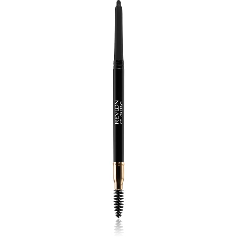 Revlon Cosmetics ColorStay™ двосторонній олівець для брів зі щіточкою відтінок 225 Soft Black 0,35 гр