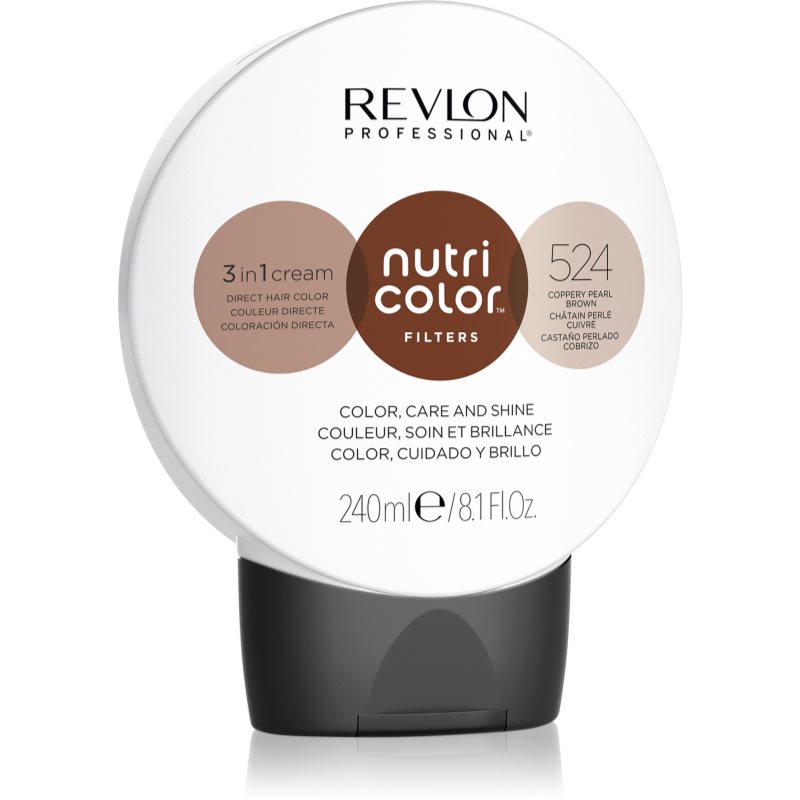 Revlon Professional Nutri Color Filters Toning vyživující tónovací maska pro profesionální použití Coppery Pearl Brown 240 ml