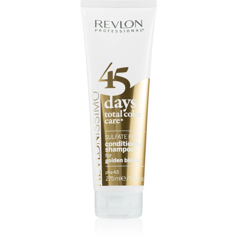 Revlon Professional Revlonissimo Color Care champú y acondicionador 2 en 1 para tonos rubios medios sin sulfatos 275 ml