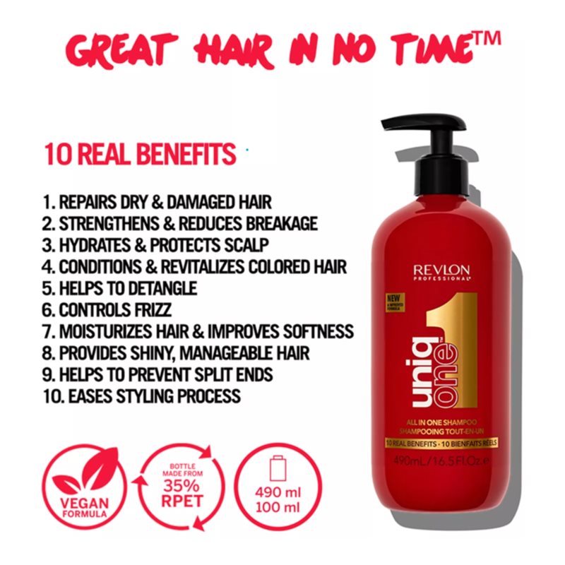 Revlon Professional Uniq One All In One Classsic поживний шампунь для всіх типів волосся 490 мл