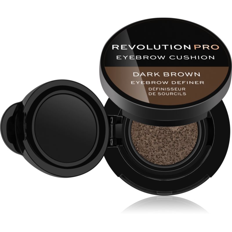 

Revolution PRO Eyebrow Cushion фарба для брів у губці відтінок Dark Brown