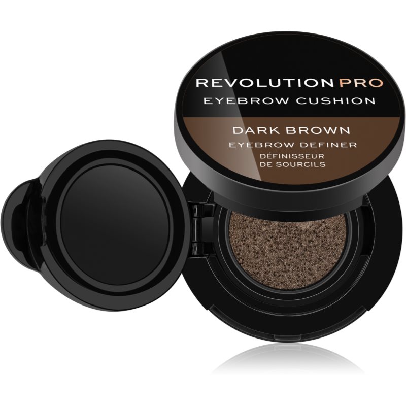 Revolution PRO Eyebrow Cushion фарба для брів у губці відтінок Dark Brown 2.2 гр