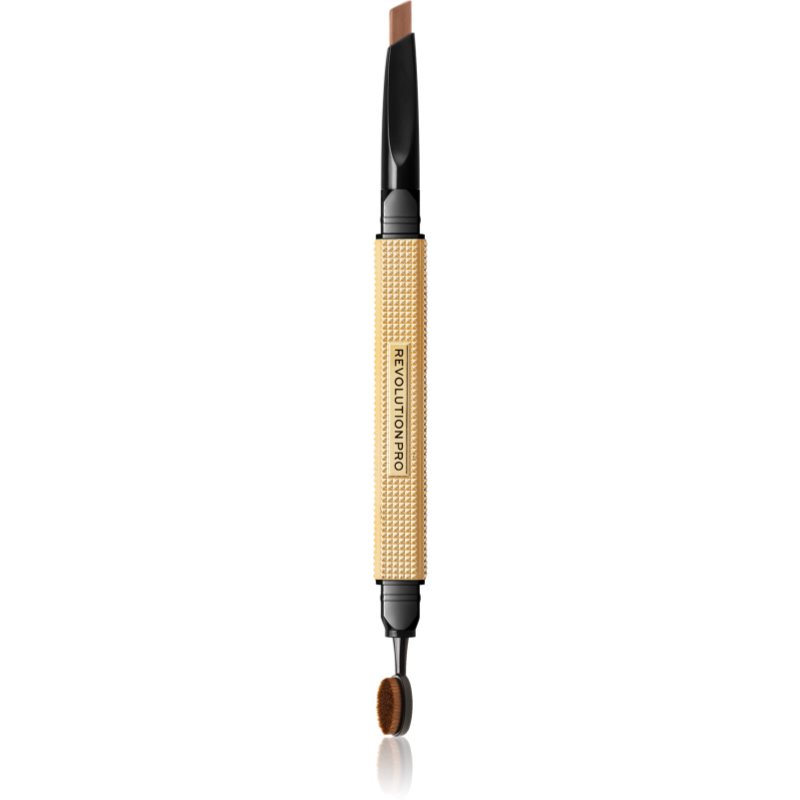 Revolution PRO Rockstar двосторонній олівець для брів зі щіточкою відтінок Medium Brown 0,25 гр