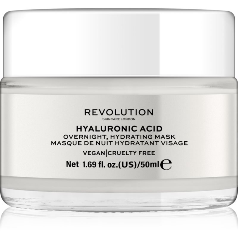 Revolution Skincare Hyaluronic Acid overnight moisturising mask for the face 50 ml
