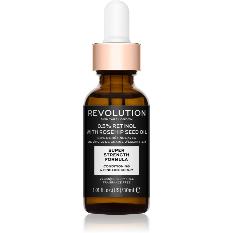 Revolution Skincare Retinol 0.5% With Rosehip Seed Oil ser hidratant si impotriva ridurilor 30 ml