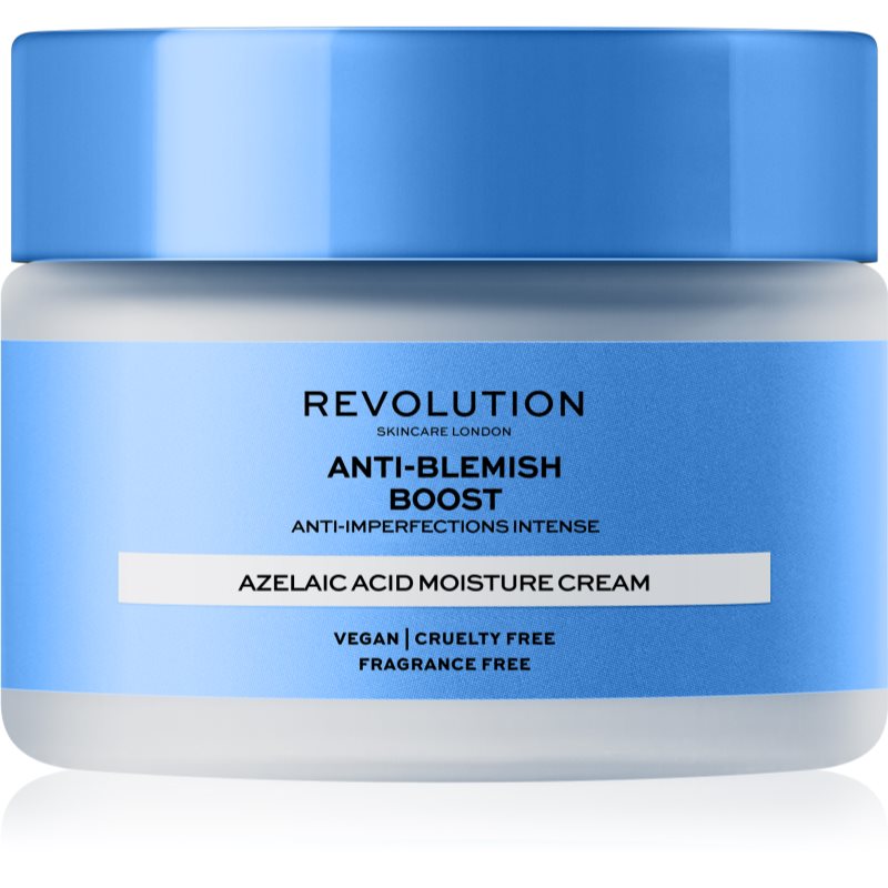 Revolution Skincare Boost Anti Blemish Azelaic Acid заспокоюючий та зволожуючий крем для гіпер-пігментованої шкіри 50 мл