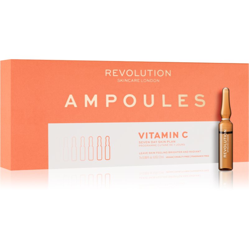 Revolution Skincare 7 Day Ampoules Vitamin C (Brightening) ampulė su vitaminu C 7x2 ml